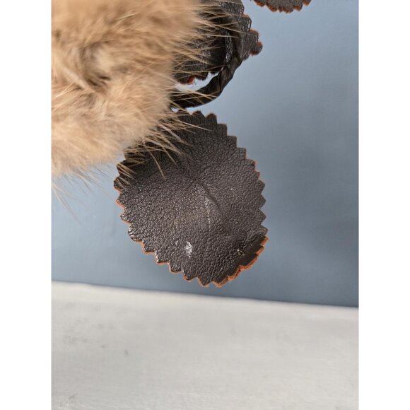 Fur and Leather Flower Charm Corsage Accessory Retro Outfit Wild Rose 50s 60s - Picture 10 of 10